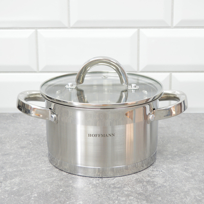 Набор кастрюль 3 предмета (1,9л, 2,7л, 3,6л) нерж, индукция, НМ 5908