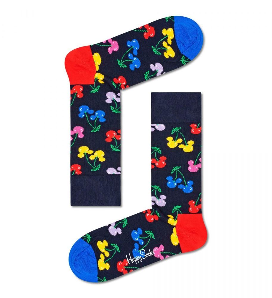Черные носки Disney Sock с вишенками-мышками (Размер: 29) (Цвет: черный)