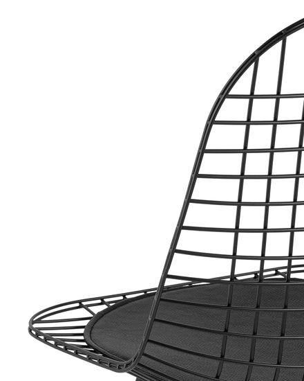 Стул обеденный Eiffel черный с черной подушкой 4 шт