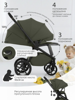 Коляска 3 в 1 Sweet Baby SBL Orso New + автокресло Premier Grey New Dark Green