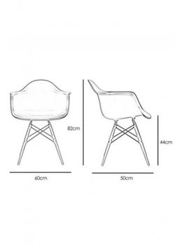 стул  EAMES DAW, оранжевый