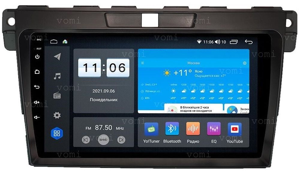 Магнитола для Mazda CX-7 2009-2012 - Vomi AK554R9-MTK-LTE Android 10, 8-ядер, 4-64Гб, SIM-слот