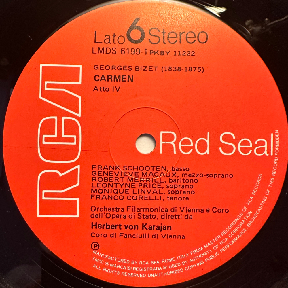 Бизе - Кармен 3LP (Италия)