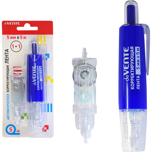Корректирующая лента ДЕВЕНТЕ 5 мм*5 м со сменным картриджем (4062338)