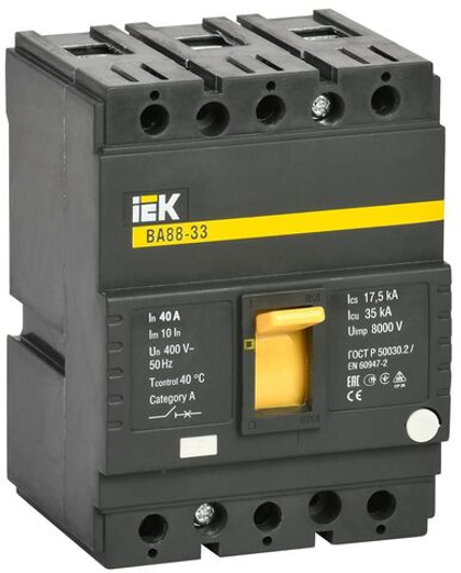 Выключатель автоматический ВА88-33 3Р 40А 35кА IEK