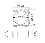 Держатель пластиковый ET 18650 x 1