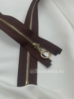 Молния коричневая золото кольцо