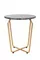 Кофейный столик Marble Ø40х45 см, серый мрамор, золотые ножки