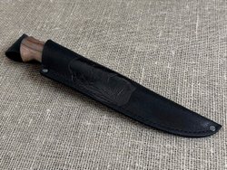 Финский нож Леуку, рукоять орех