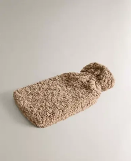ZARA HOME ГРЕЛКА ИЗ ИСКУССТВЕННОГО МЕХА, КОРИЧНЕВЫЙ