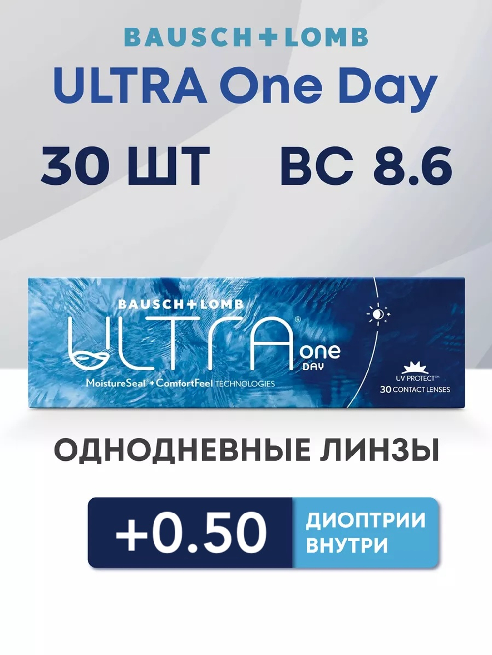 Однодневные контактные линзы Ultra ONE DAY (уп. 30 линз)