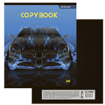 Тетрадь 36 л., А5, клетка, Alingar "Super car", скрепка, офсет, мелованный картон (стандарт), 5 дизайнов в пленке т/у