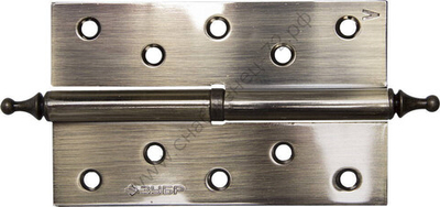 ЗУБР 125х75х2.5 мм, разъемная, левая, цвет старая латунь (AB), 2 шт, карточная петля (37605-125-5L)