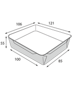 Упаковка салатник 350мл БЕЗ КРЫШКИ 100/121х85/106х55 мм OSQ OpSalad 350 (900шт/кор)