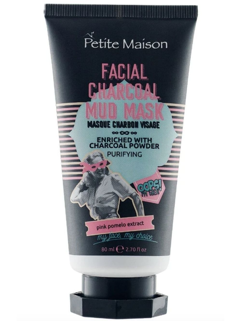 PETITE MAISON Грязевая маска для лица с древесным углем FACIAL CHARCOAL MUD  MASK 80мл – купить за 554 ₽ | Shvabra24 - товары для дома и красоты