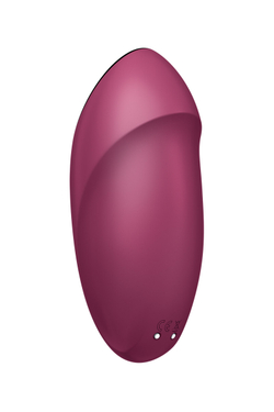 Вибромассажер Satisfyer Tap & Climax 1, силикон, бордовый, 11 см