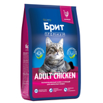 Сухой корм БРИТ ПРЕМИУМ Cat Adult Chicken премиум класса с курицей для взрослых кошек 8 кг