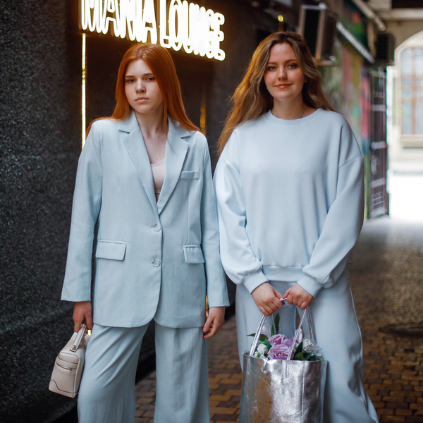 Костюм классика, цвет голубой, Италия