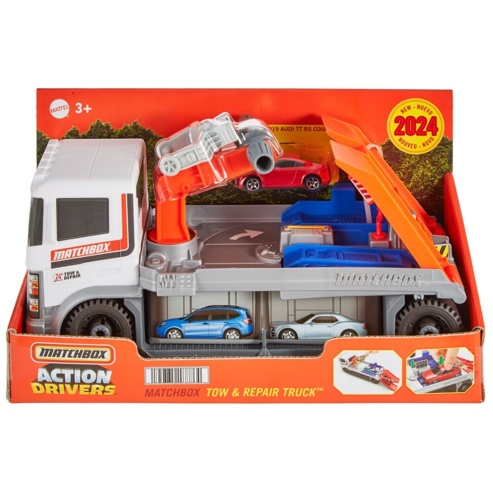 Matchbox - Помощь на дороге Грузовик с прицепом + автомобиль HRY43 / артикул   HRY43  / GTIN 194735188864