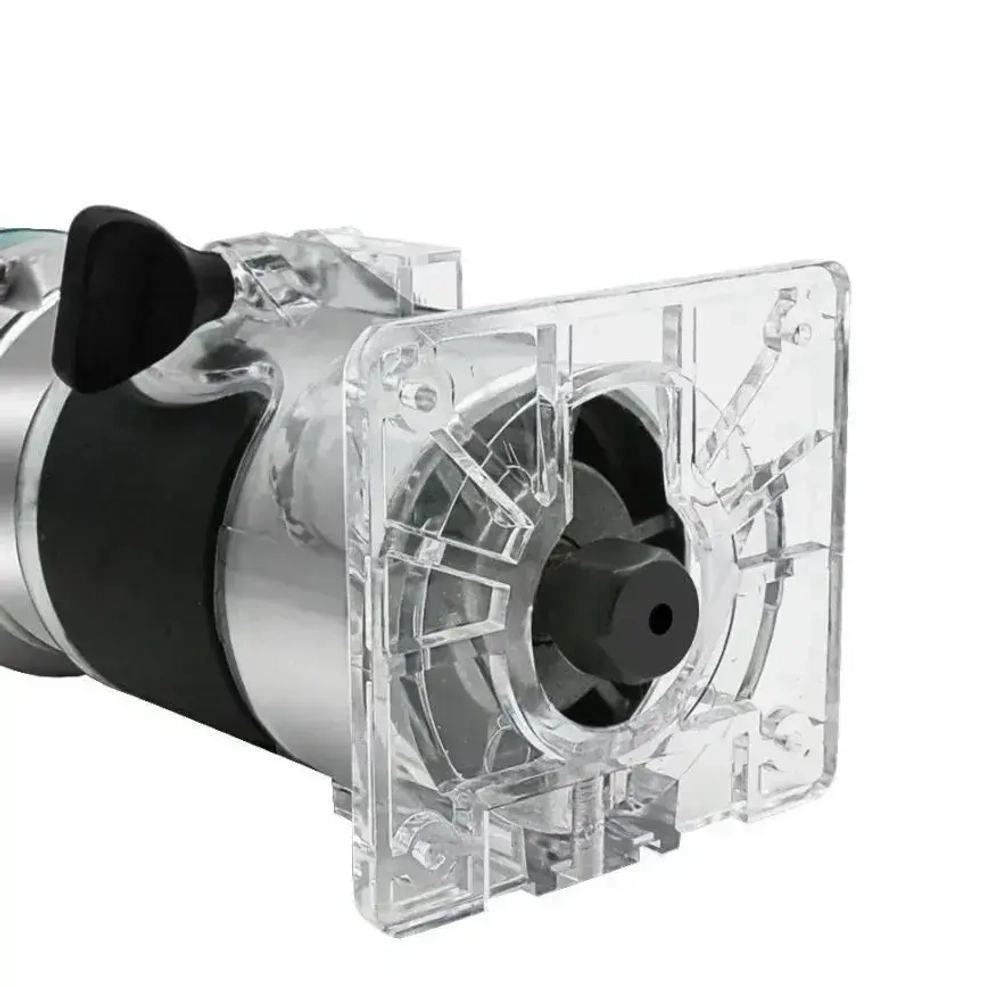 1 шт. Основание (база) с шестерней регулировки глубины для крепления кромочного фрезера насадка шаблон для фрезерования по дереву пазов