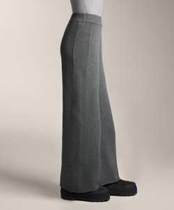 OYSHO Прямые брюки с резинкой по бокам, темно-серый