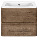 База под раковину Vico 600 подвесная, 2 выкатных ящика soft close, V.Oak