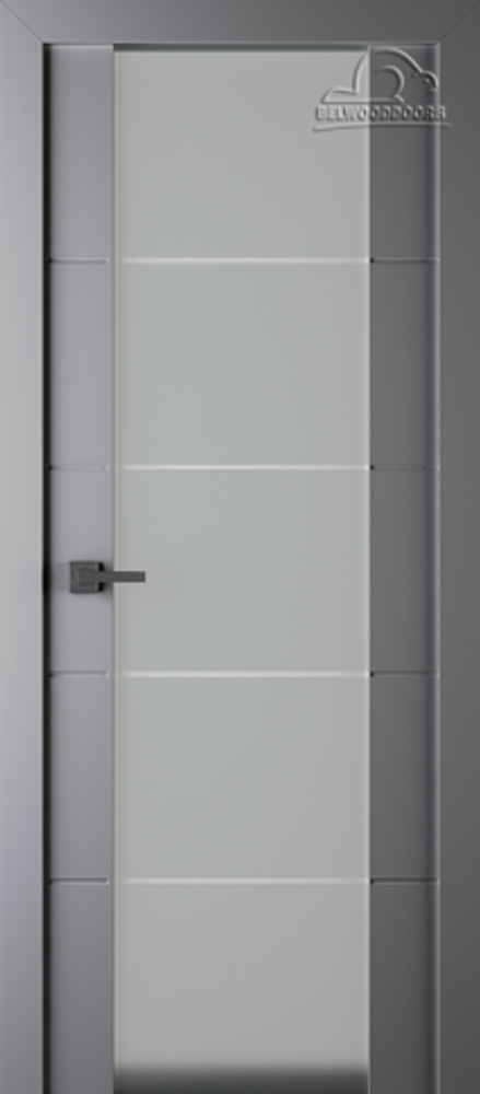 Дверь Arvika 202 / Цвет Эмаль графит / Мателюкс белый кристалайз / Двери Belwooddoors