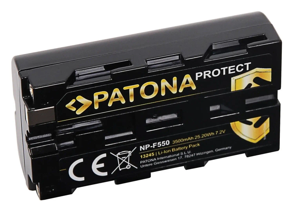 Аккумулятор Patona Protect аналог Sony NP-F550