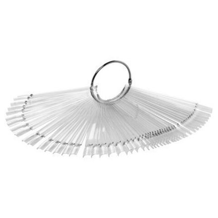 Irisk Палитра Веер для лаков на металлическом кольце форма Квадрат цвет Прозрачный, 50шт