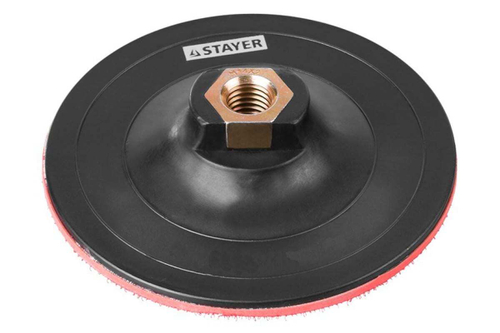 Тарелка опорная пластиковая для УШМ, на липучке, 150 мм, М14 STAYER MASTER 35742-150