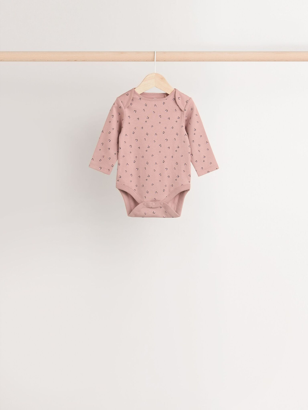 Боди с длинным рукавом для малышей Next B77-958, 5 шт., Бежевый, Розовый