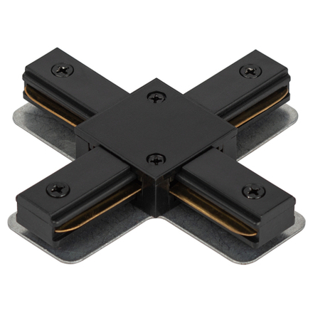 Коннектор питания ЭРА TR-1PA-СX BK для однофазного шинопровода X-образный черный