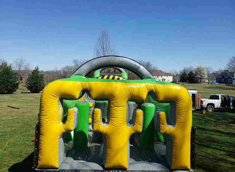 Коммерческая надувная полоса препятствий «Индастриал», 25×3×4 м