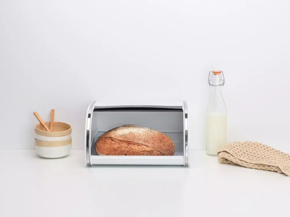 Brabantia - Хлебница Roll Top средняя белая / артикул   306044  / GTIN 8710755306044