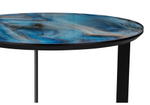 Журнальный стол Woodville Роб D-450 лазурит, черный