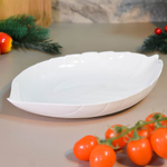 Тарелка подстановочная 25см Листья, опаловое стекло, MILLIMI