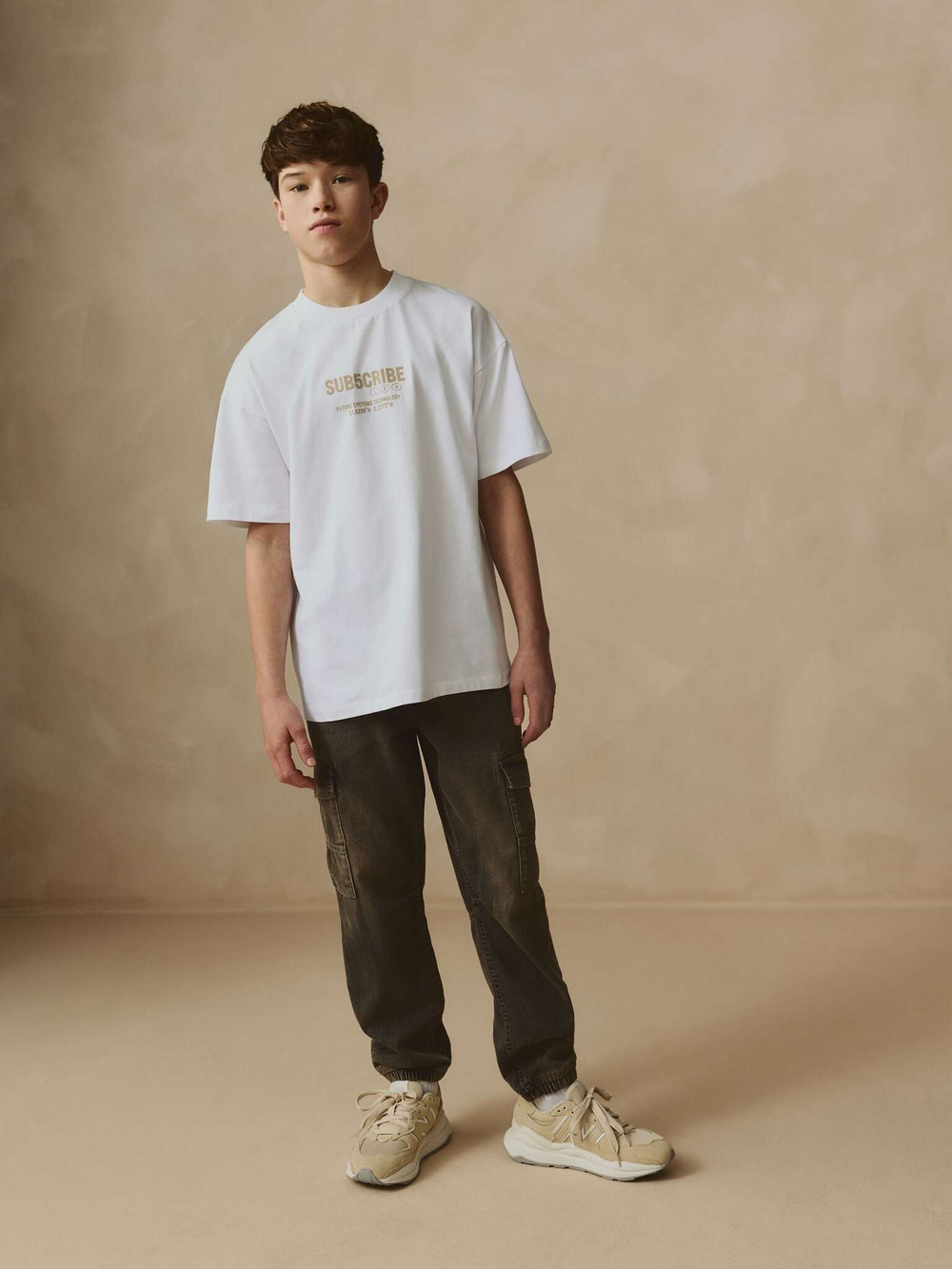 Джинсы карго для мальчика Next AC5-530, Серый