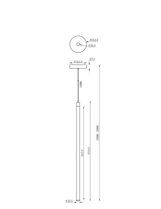 Подвесной светильник Maytoni P021PL-L20W3K