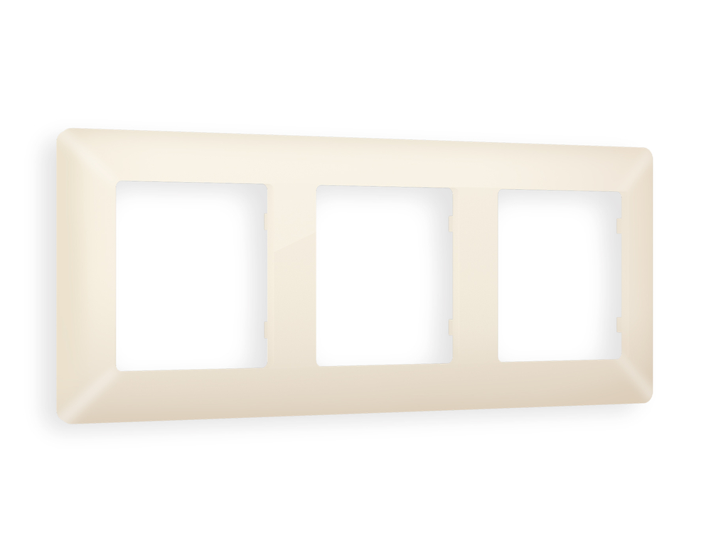 AF110333 Рамка ALFA Line (Бежевый матовый) 3-ая