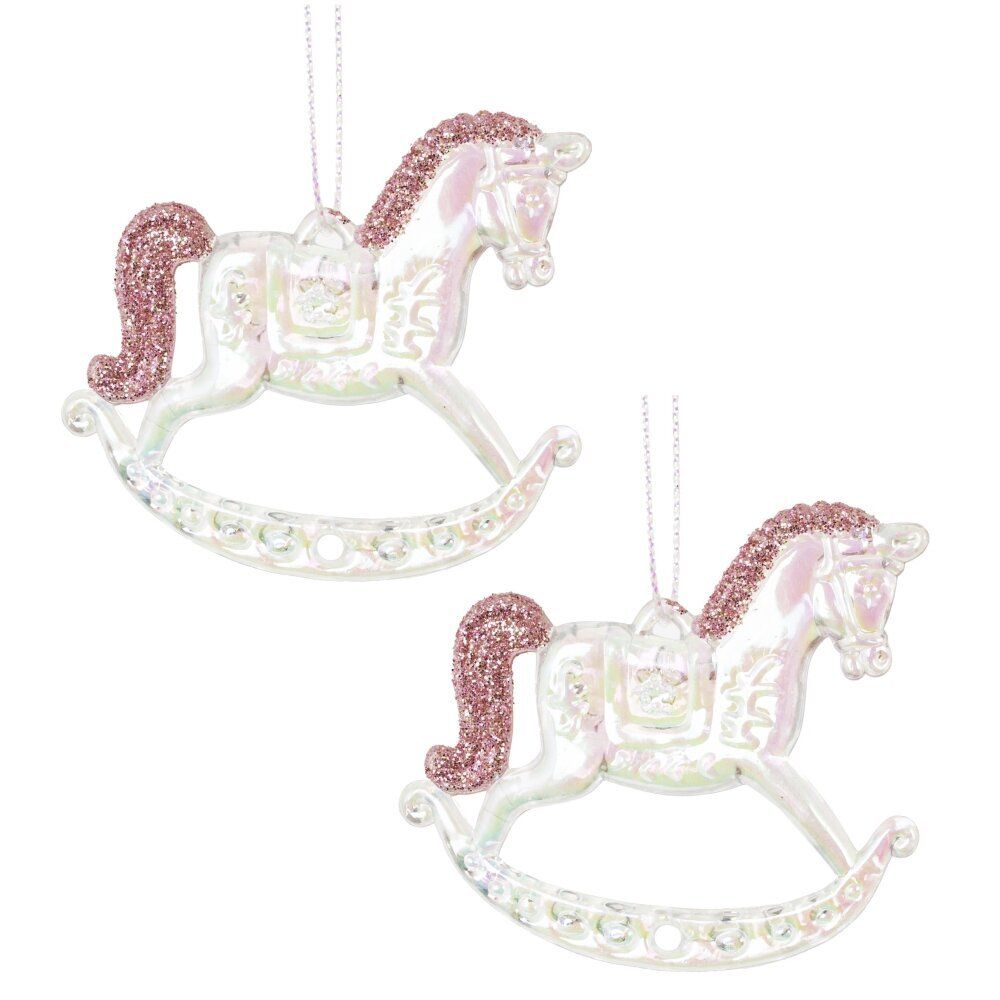GAEM Набор из 2шт Украшение новогоднее "Лошадка", L5,5 W0,5 H4,5 см