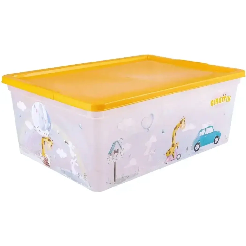 Контейнер для хранения мелочей с крышкой GIRAFFIX 37*26*14см, 10л