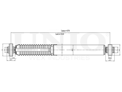 Амортизатор газовый задней подвески UNIO SAB-10476