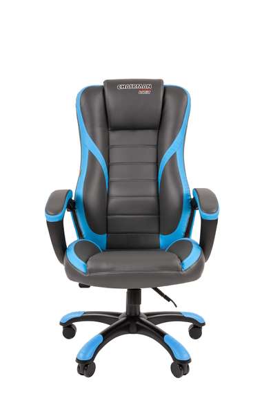 Офисное кресло Chairman   game 22 Россия экопремиум серый/голубой
