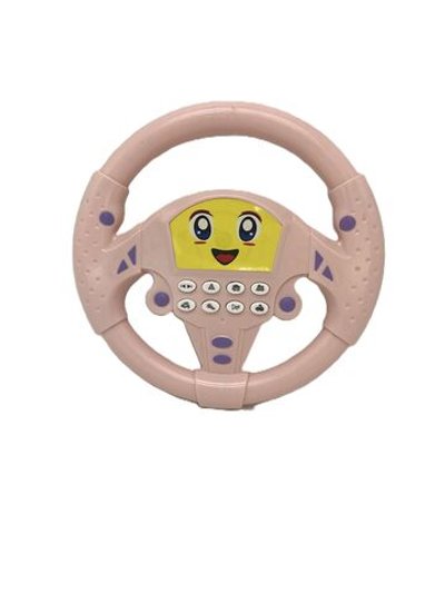 Игрушка Руль музыкальный Смайлик (3260B) цвет розовый