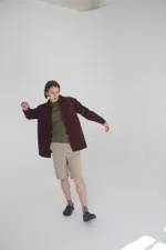 Рубашка Tulovo Вельветовая Баклажановая