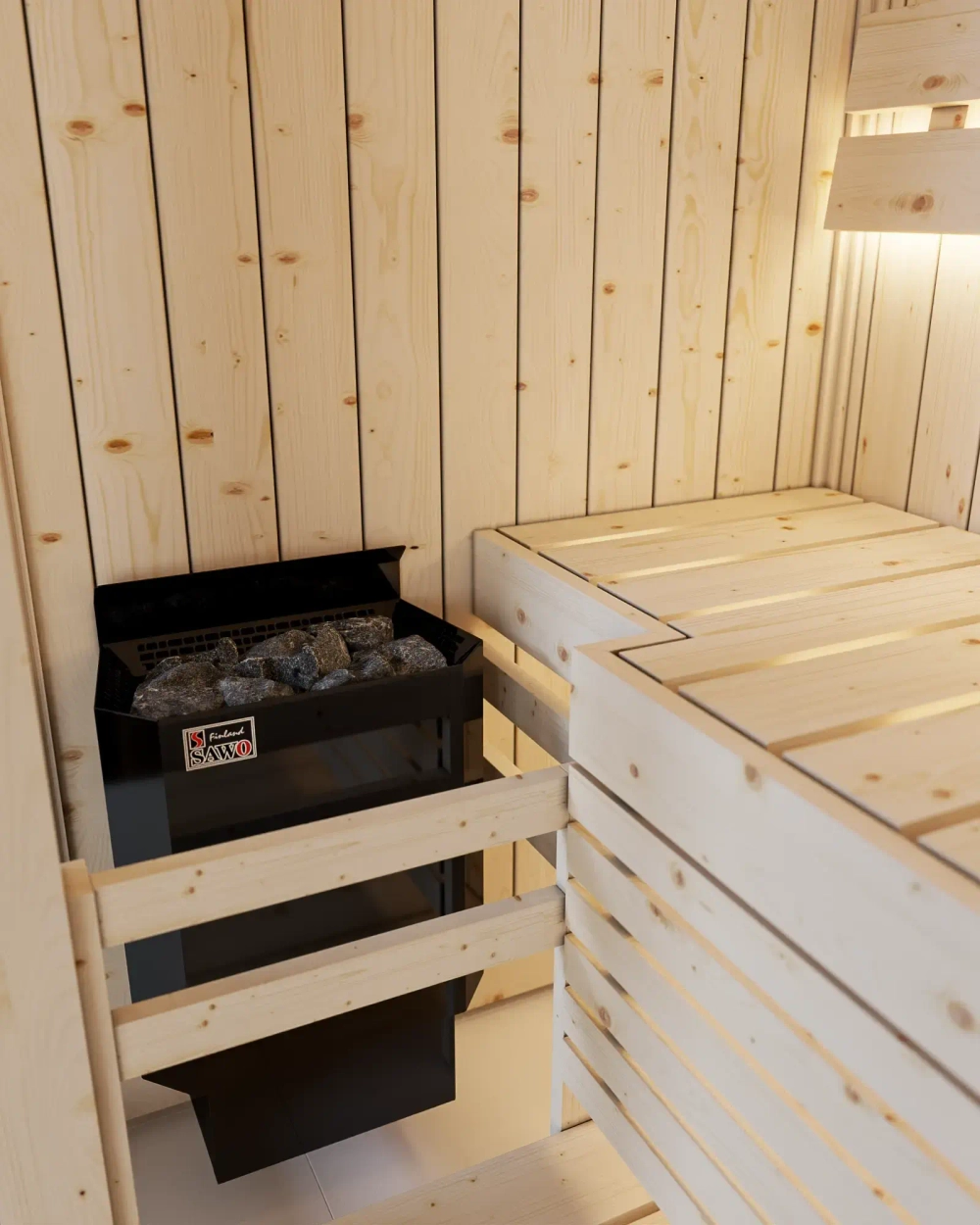 Электрическая печь SAWO NORDEX MINI NRM-23NS-BL-Z (2,3 кВт, черная, внутри оцинковка, снаружи нержавейка, выносной пульт (пульт и блок мощности докупаются отдельно)