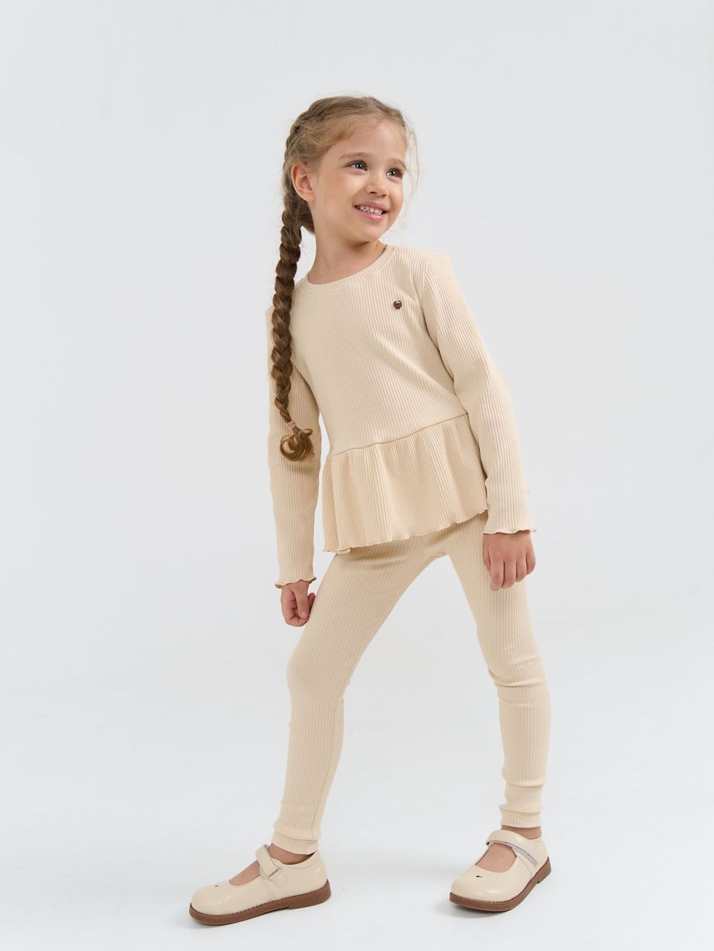 Лосины "Крем-брюле" в рубчик