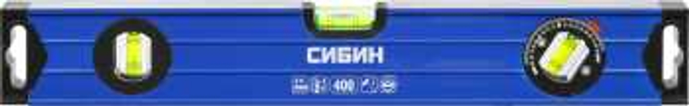 Уровень коробчатый усиленный, утолщенный профиль, 2 фрезерованные поверхности, 3 противоударных ампулы (1 поворотная на 360 град), 4, СИБИН, 34609-040