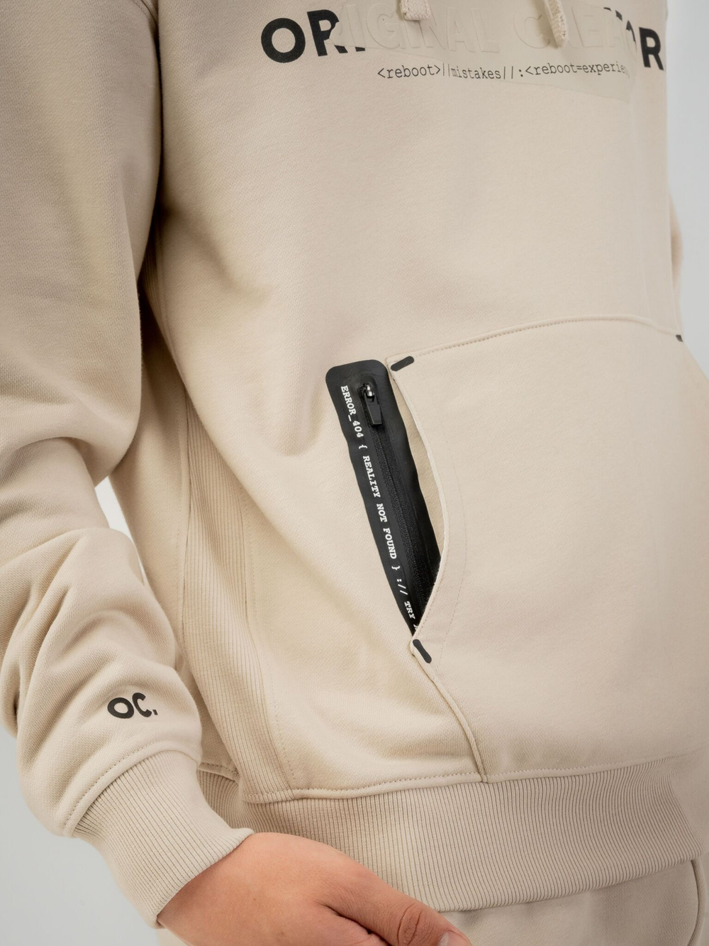 Худи мужское ORIGINAL CREATOR ERROR_404 HOODIE, Бежевый