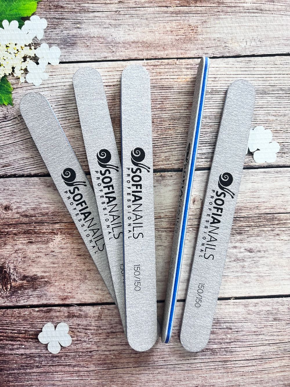 SofiaNails Пилка зебра прямая Япония, 150/150гр